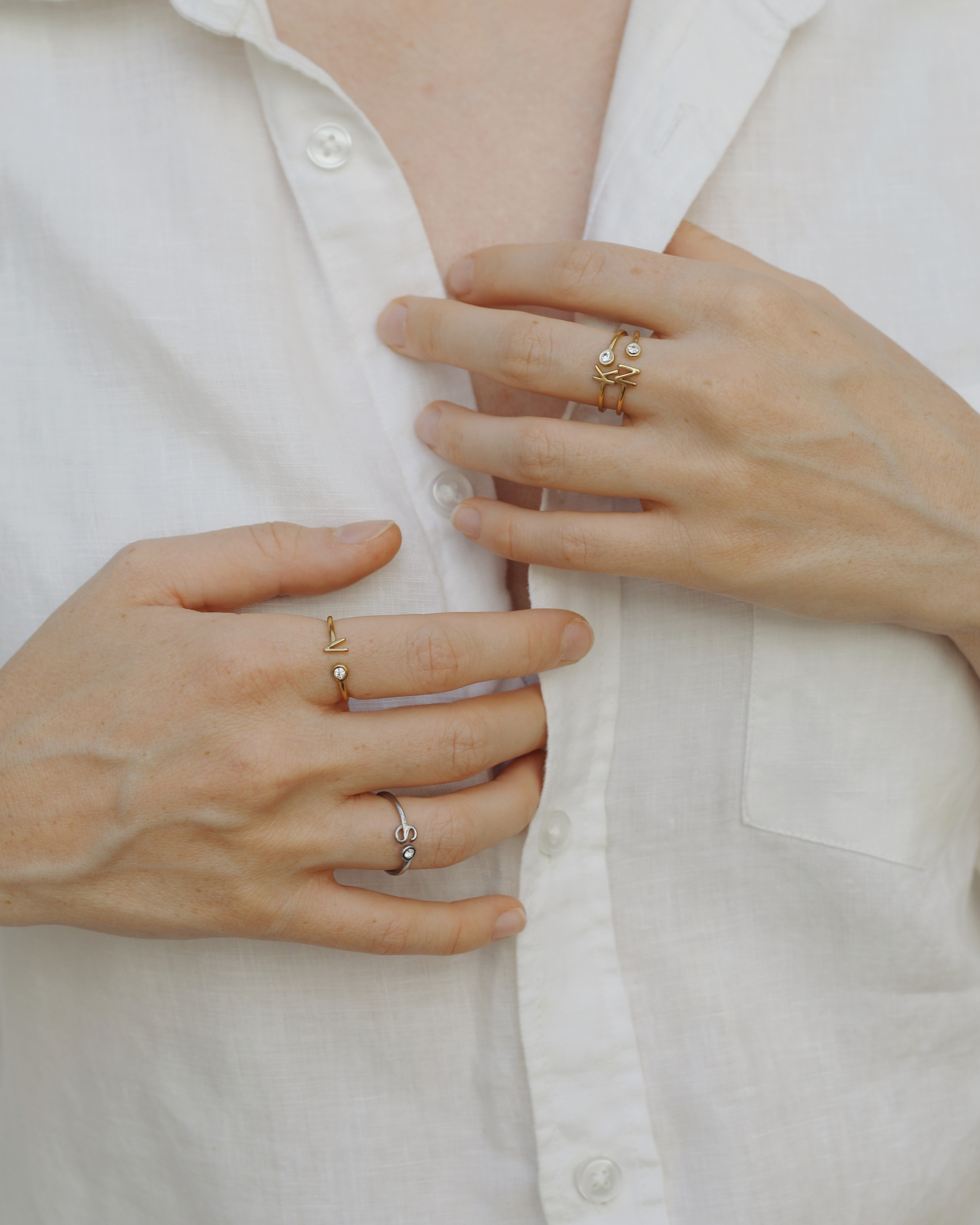 Bague Initiale I Dorée