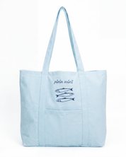 Tote Bag Poissons Bleu