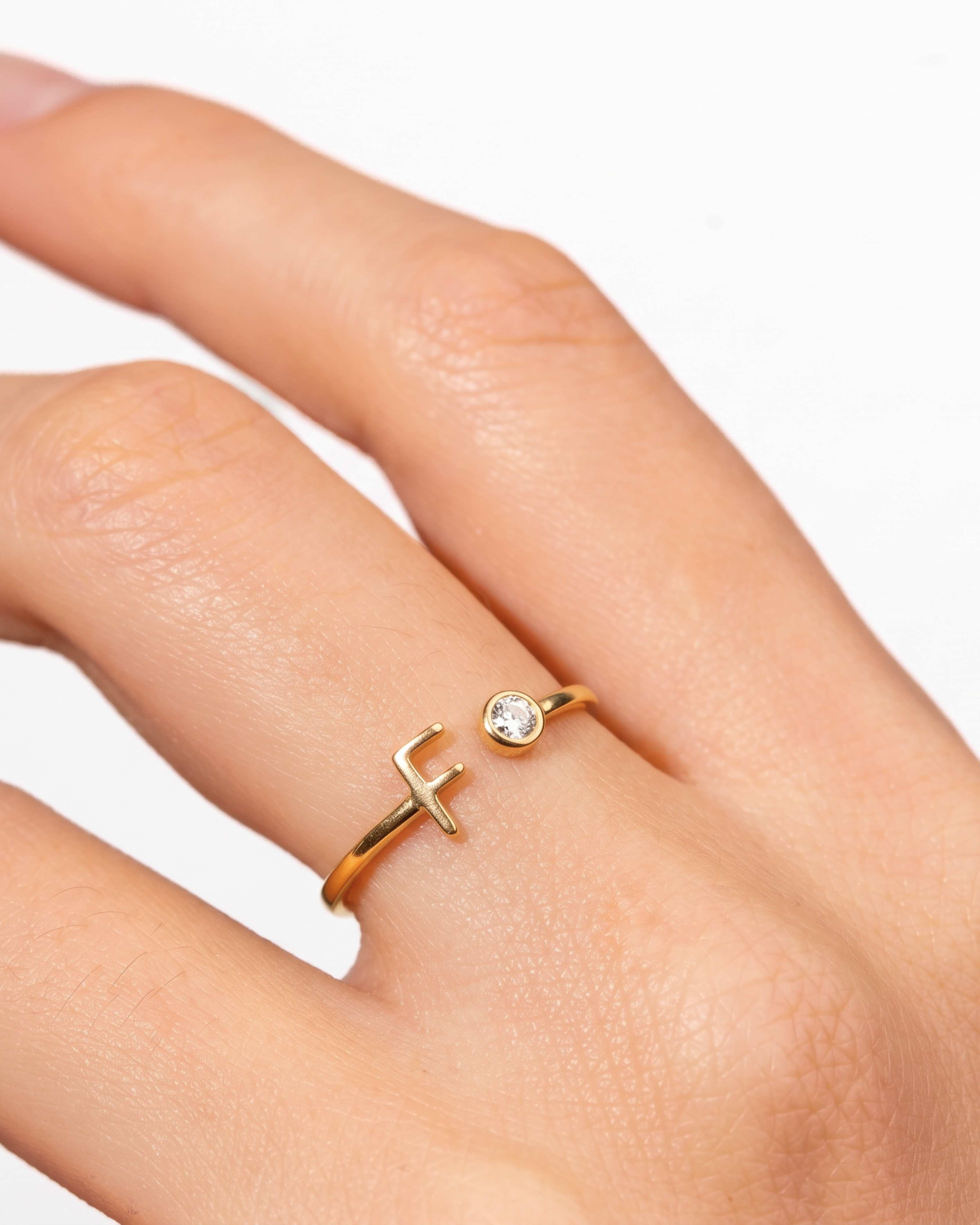 Bague Initiale I Dorée