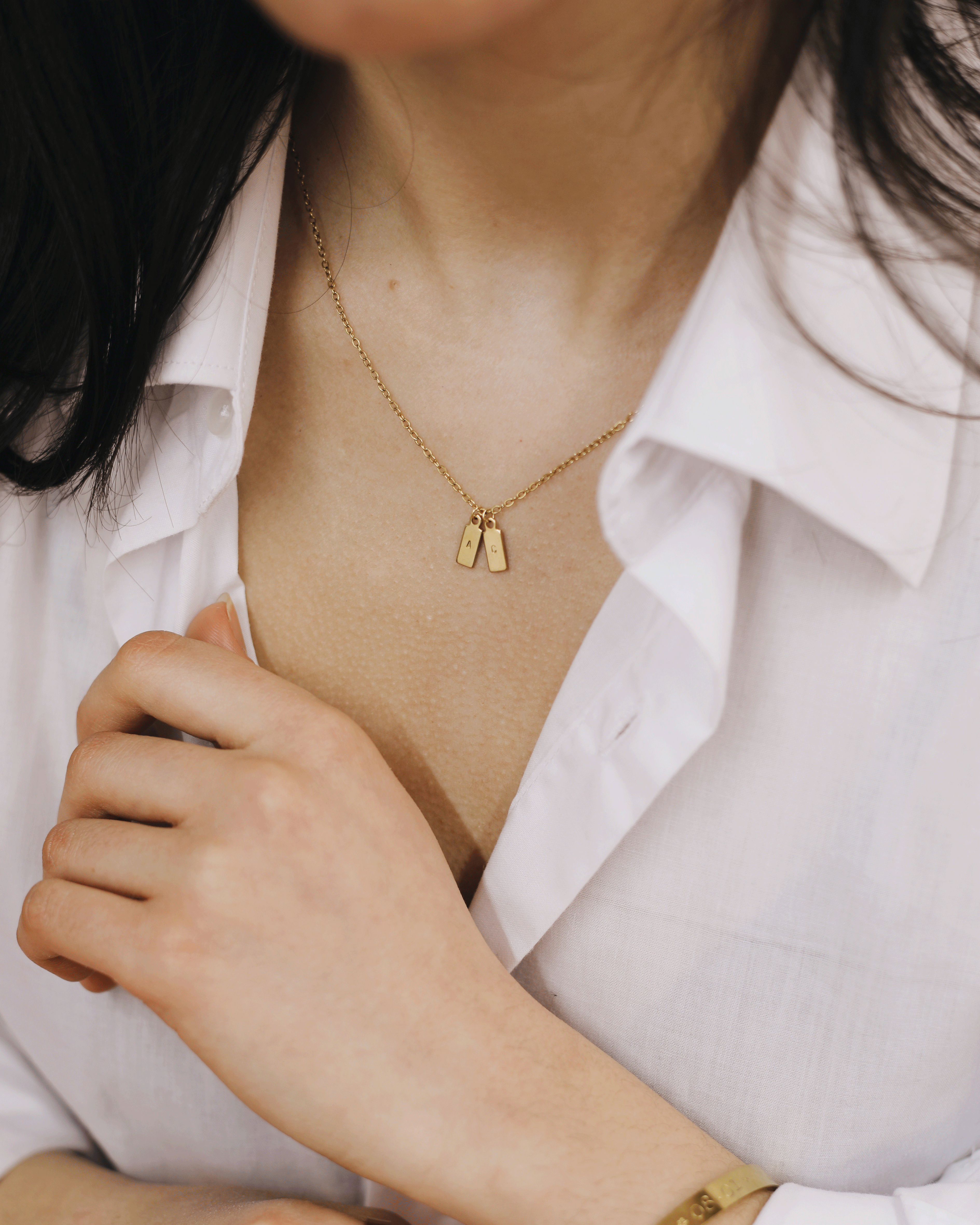 Coffret 2 Colliers Initiales I 100 % Personnalisable