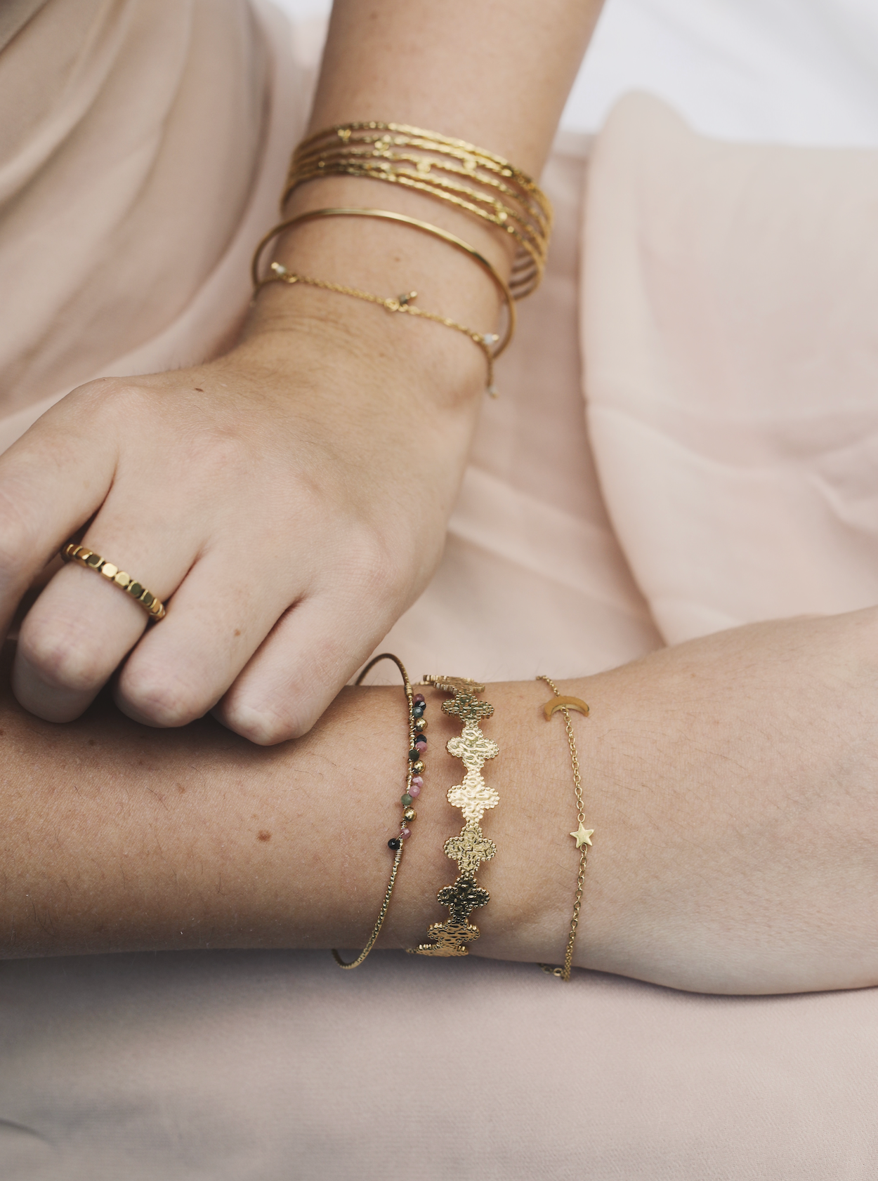 Trya I Jonc Trèfles Martelé